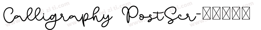 Calligraphy PostScr字体转换